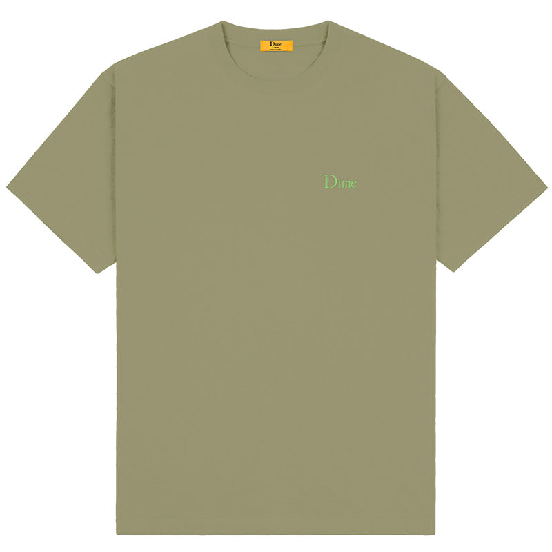 Dime Classic Small Logo T-Shirt Army Green