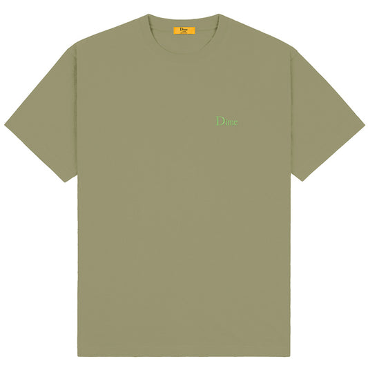 Dime Classic Small Logo T-Shirt Army Green