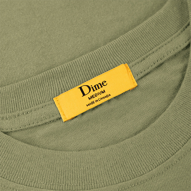 Dime Classic Small Logo T-Shirt Army Green