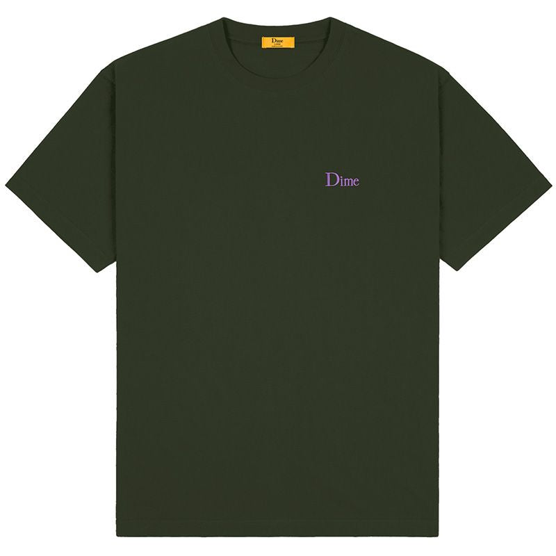 Dime Classic Small Logo T-Shirt Forest Green