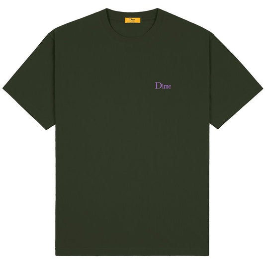 Dime Classic Small Logo T-Shirt Forest Green