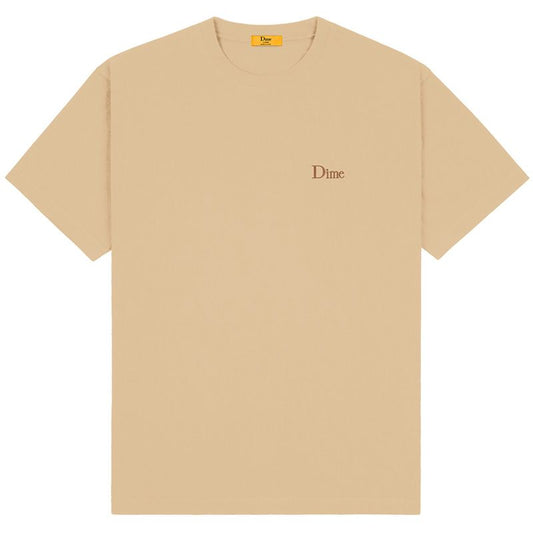 Dime Classic Small Logo T-Shirt Tan