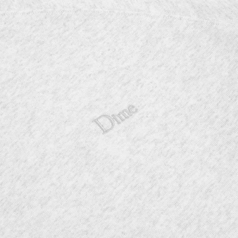 Dime Classic Small Logo Zip Hooded Sweater Ash