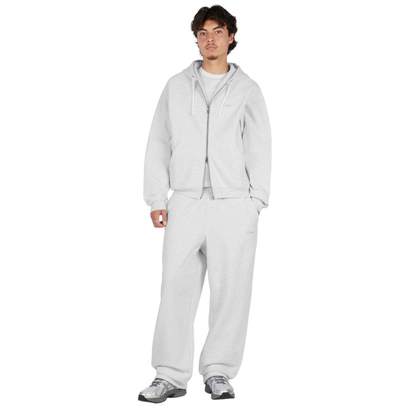 Dime Classic Small Logo Zip Hooded Sweater Ash