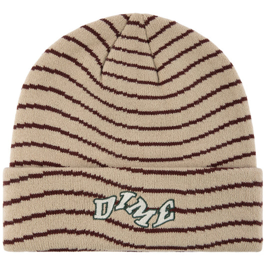 Dime College Wave Cuff Beanie Tan