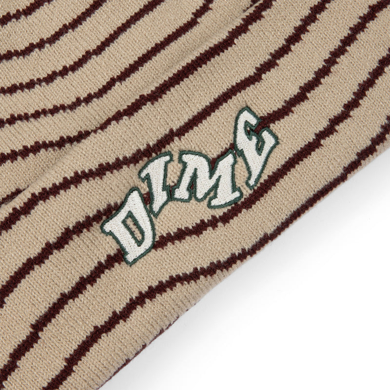 Dime College Wave Cuff Beanie Tan