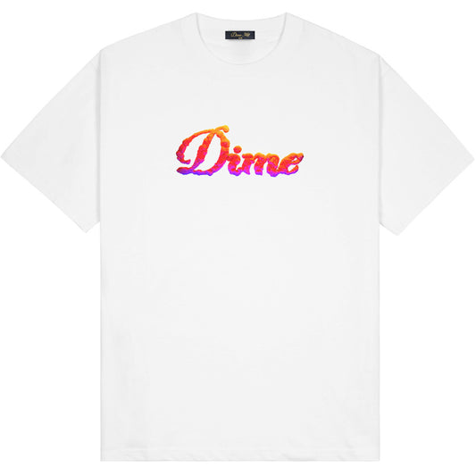 Dime Cursive Cloud T-Shirt White