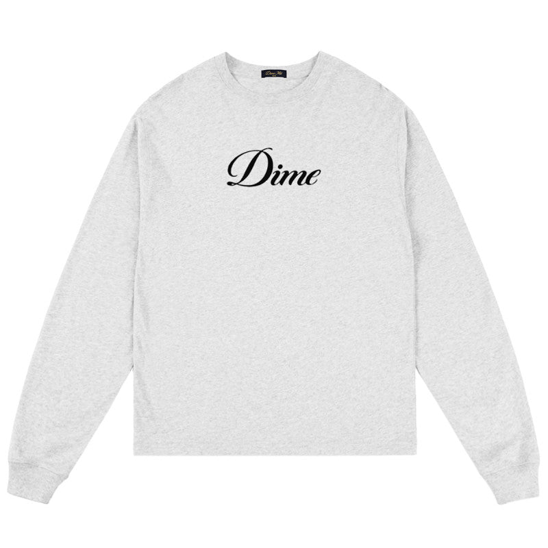 Dime Cursive Longsleeve T-Shirt Ash