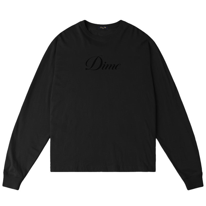 Dime Cursive Longsleeve T-Shirt Black