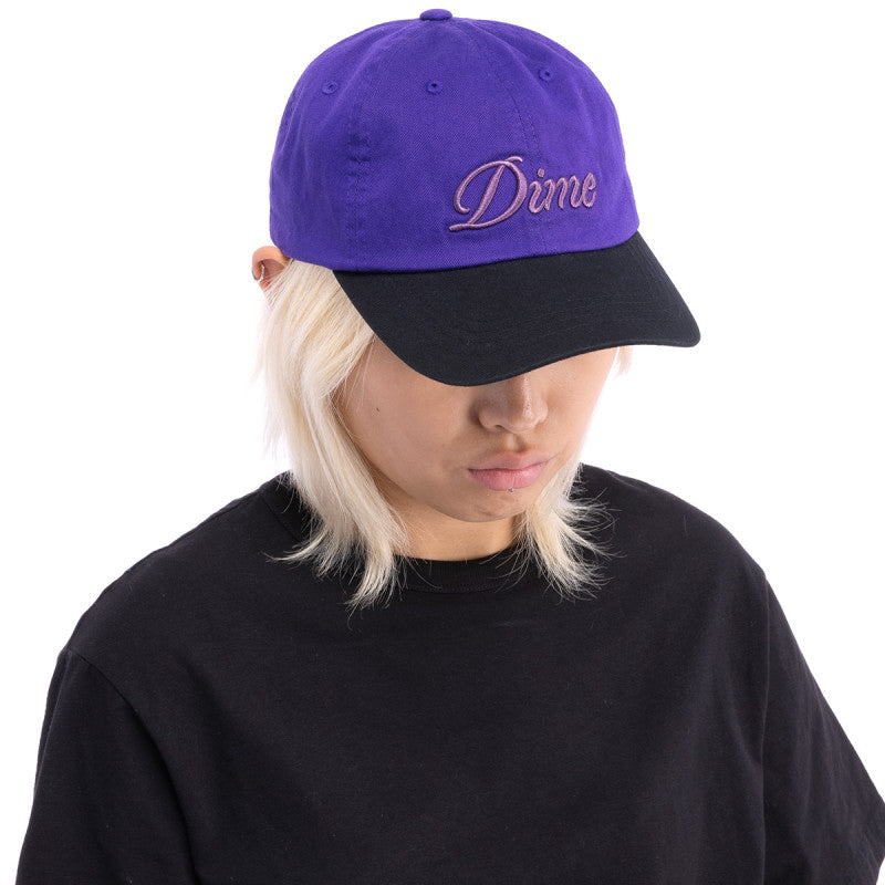 Dime Cursive Low Pro Cap Purple/Black