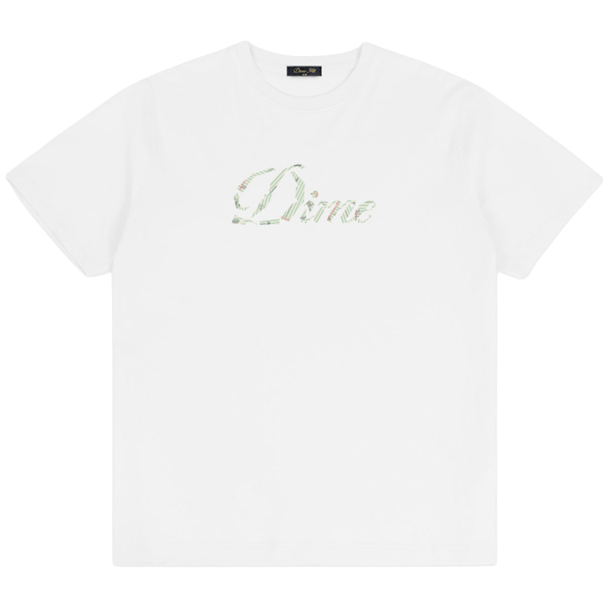 Dime Cursive Paper Cut T-Shirt White