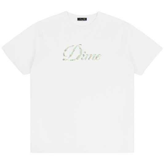 Dime Cursive Paper Cut T-Shirt White