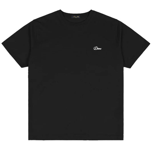 Dime Cursive Small Logo T-Shirt Black
