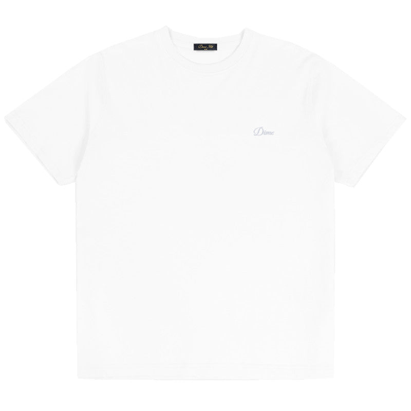 Dime Cursive Small Logo T-Shirt White