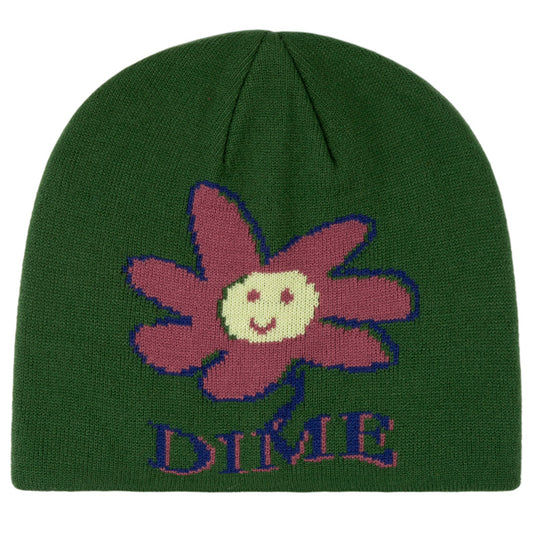 Dime Cute Flower Skull Cap Beanie Ivy Green