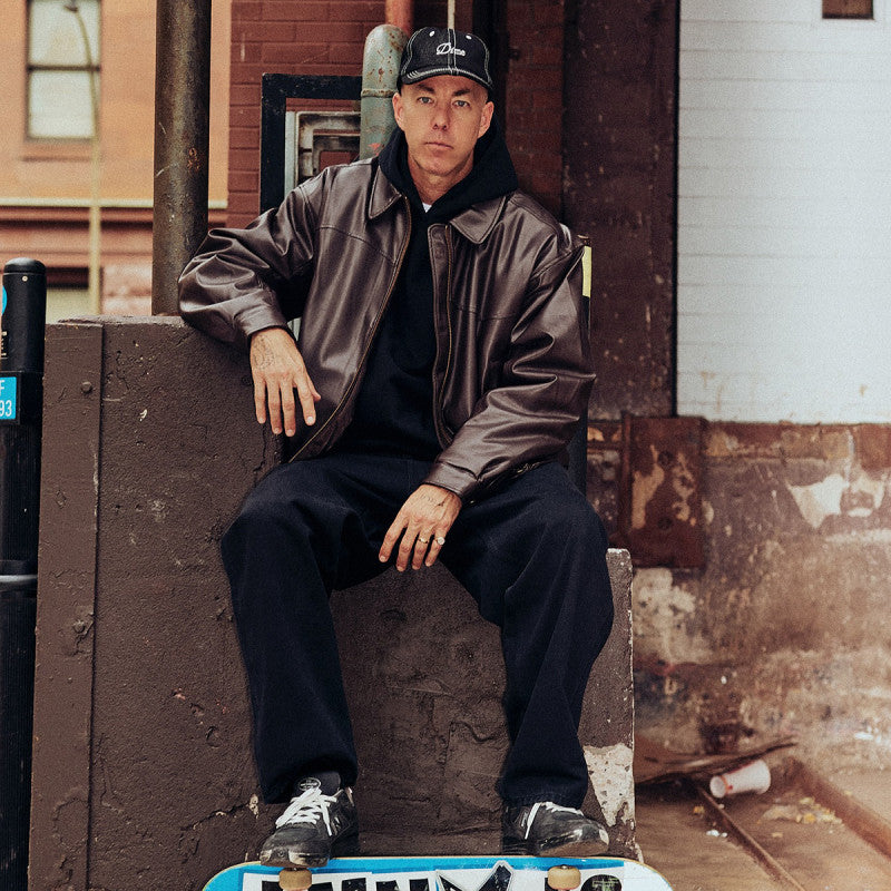 Dime Debossed Wavy Jacket Brown