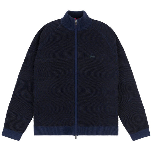 Dime Double Zipper Knit Sweater Navy