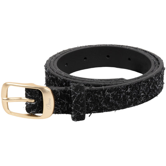 Dime Dress Leather Belt Shaggy Black