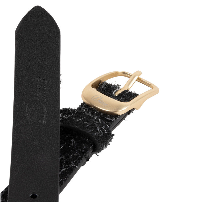 Dime Dress Leather Belt Shaggy Black