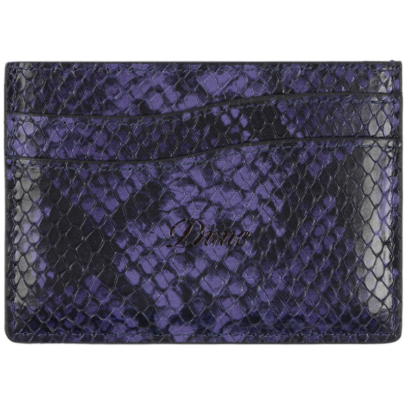 Dime Embossed Leather Cardholder Purple Snake