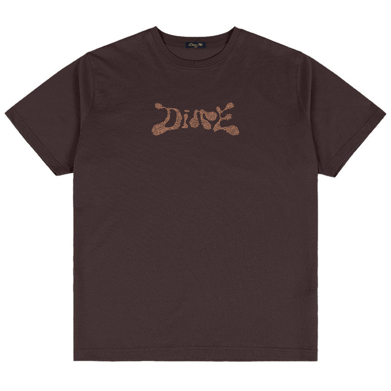 Dime Fingerprint T-Shirt Dark Brown