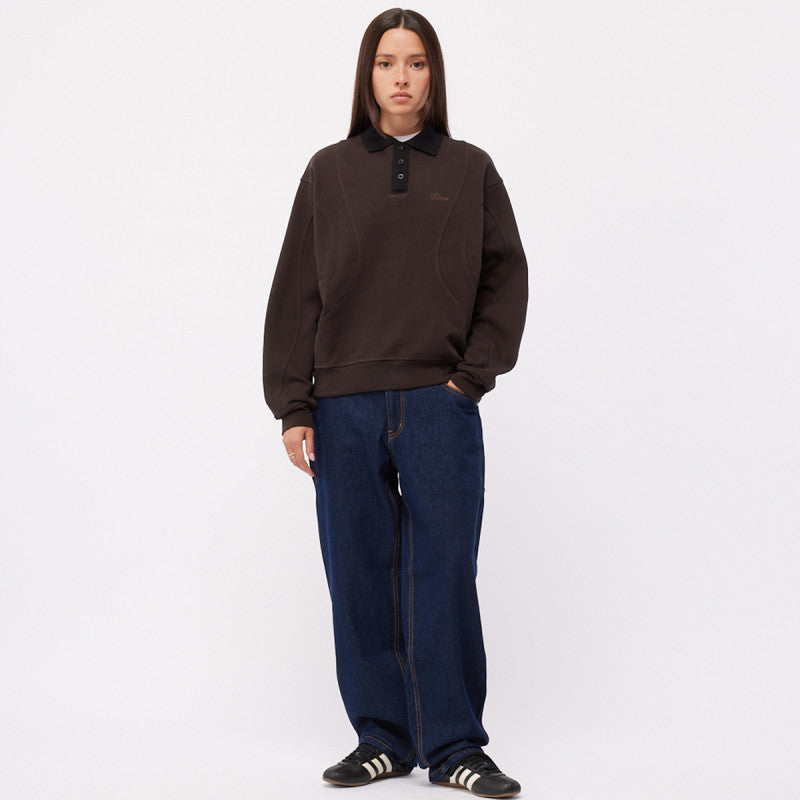 Dime French Terry Rugby Brown