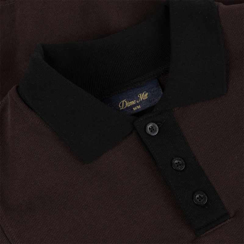 Dime French Terry Rugby Brown