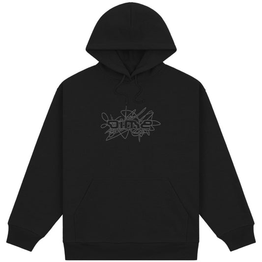 Dime Glyph Hooded Sweater Black