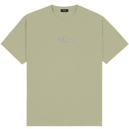 Dime Icy Cursive T-Shirt Warm Khaki