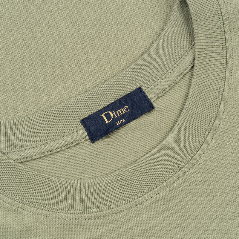 Dime Icy Cursive T-Shirt Warm Khaki