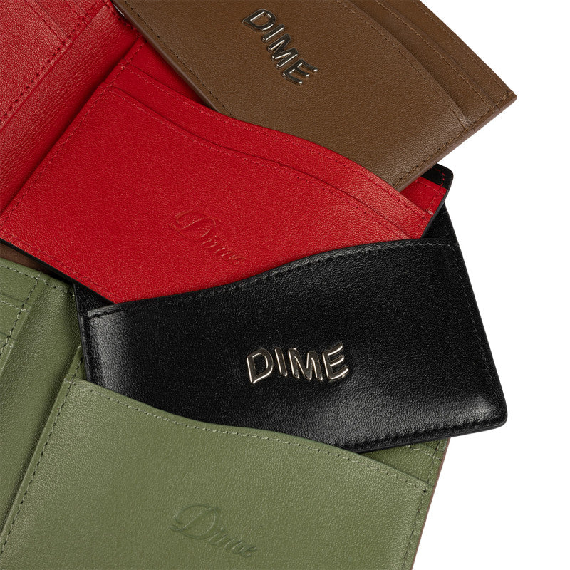 Dime Leather Bifold Wallet Brown/Olive