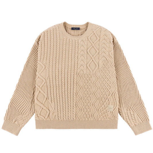 Dime Mixed Cable Knit Sand