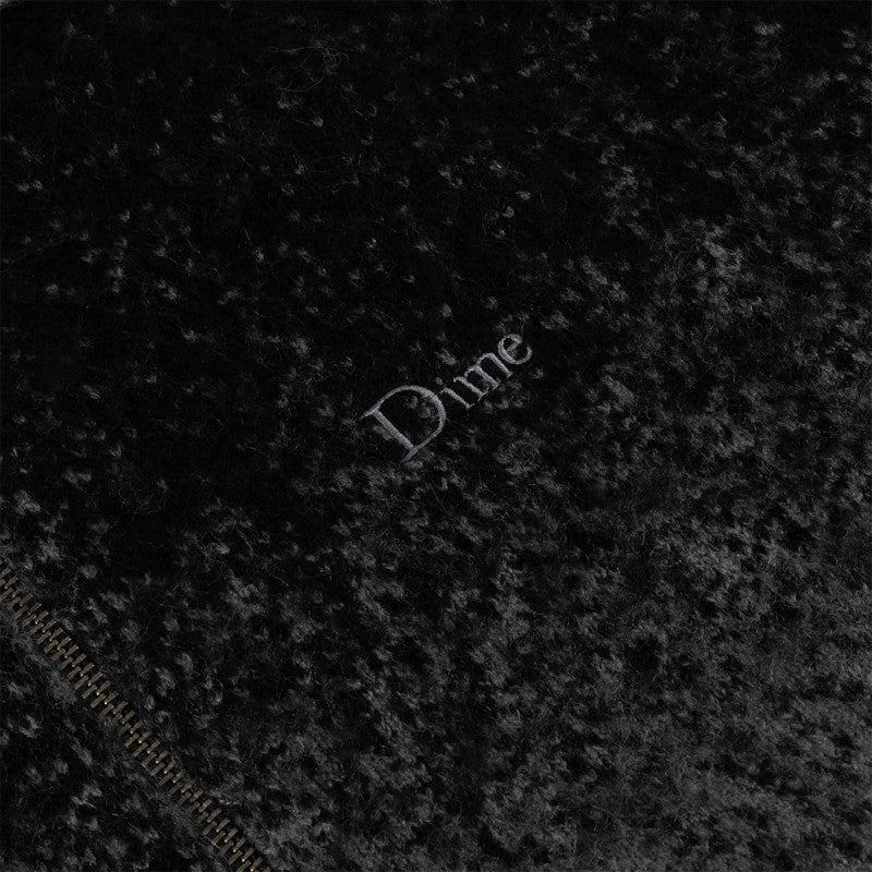 Dime Mohair Double Zip Knit Sweater Black/Charcoal