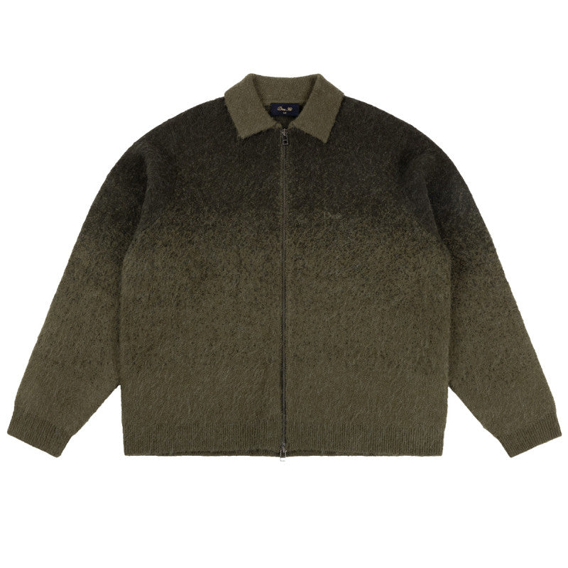 Dime Mohair Double Zip Knit Sweater Forest