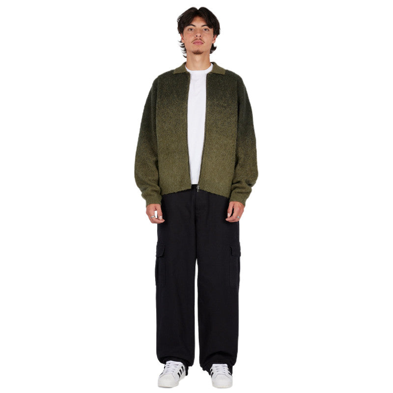 Dime Mohair Double Zip Knit Sweater Forest