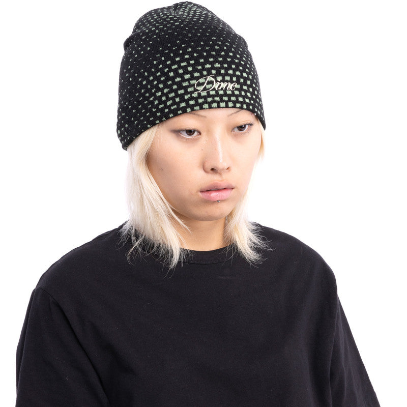 Dime Pixel Skully Beanie Black