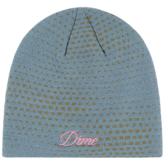 Dime Pixel Skully Beanie Stone Blue