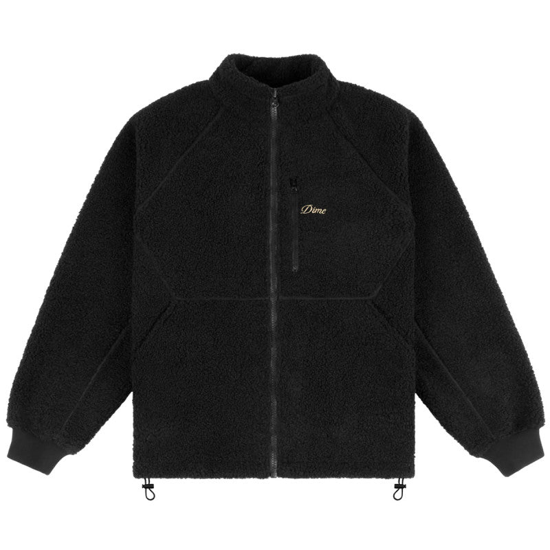 Dime Polar Fleece Sherpa Zip Black