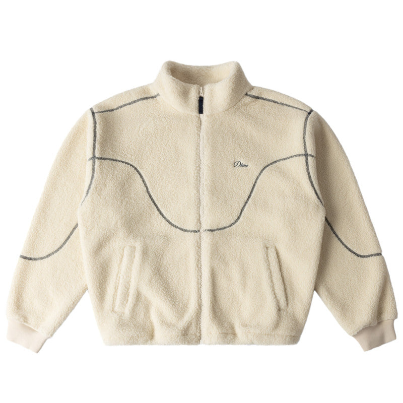 Dime Polar Fleece Sherpa Zip Cream