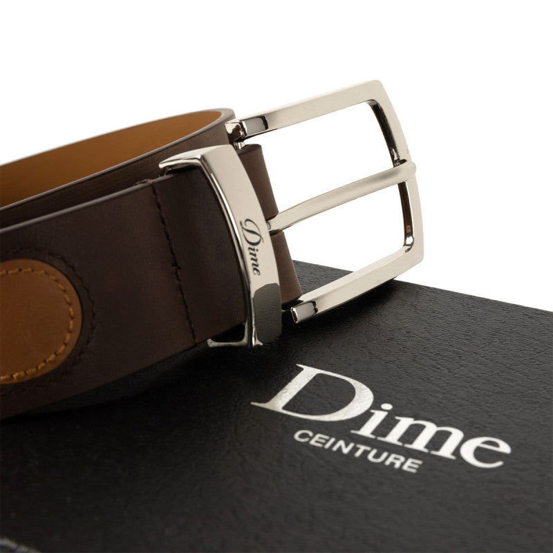 Dime Premium Leather Belt Brown