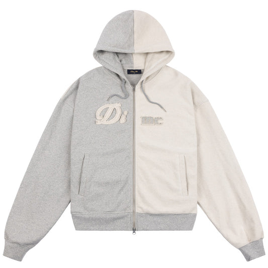 Dime Reverse French Terry Zip Hooded Sweater Heather Gray