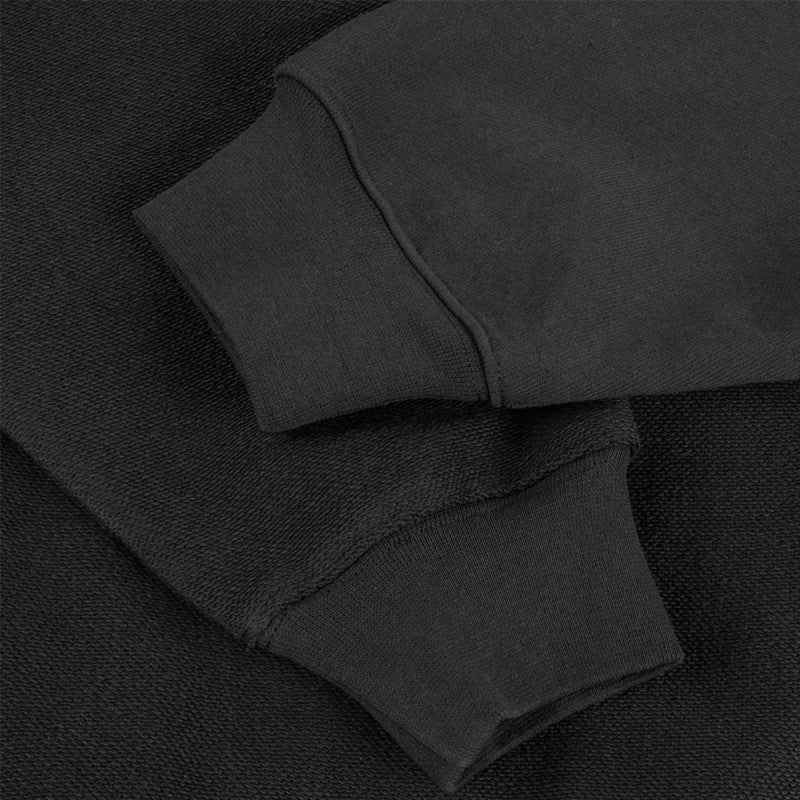 Dime Reverse French Terry Zip Hooded Sweater Vintage Black
