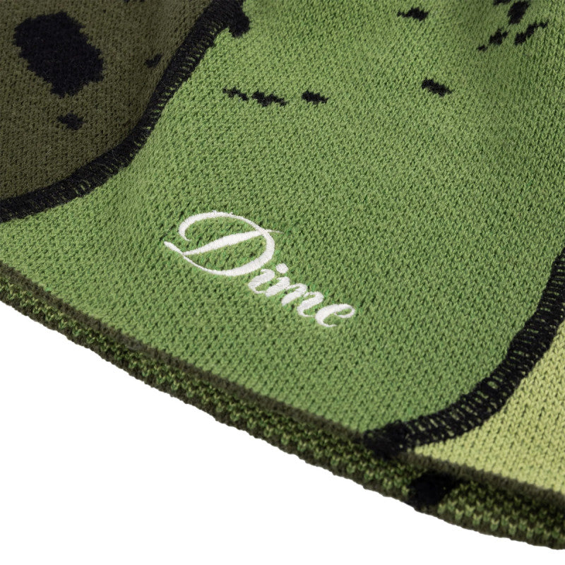 Dime Reverse Stitch Skully Beanie Green