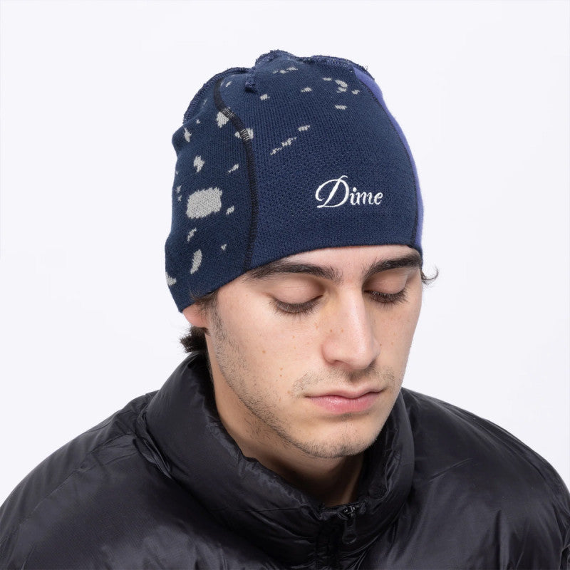 Dime Reverse Stitch Skully Beanie Navy