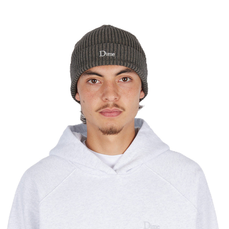 Dime Rib Fold Beanie Dark Gray
