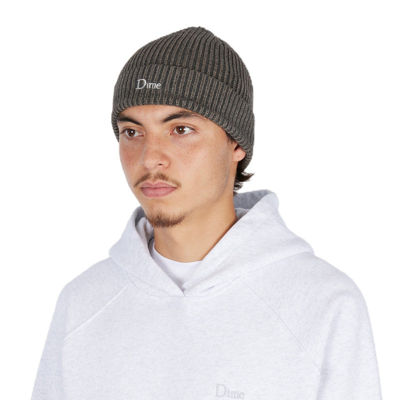 Dime Rib Fold Beanie Dark Gray