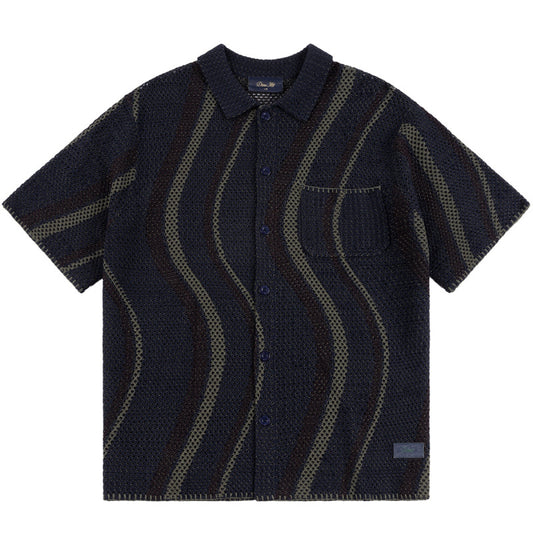 Dime Soleil Button Up Knit Navy