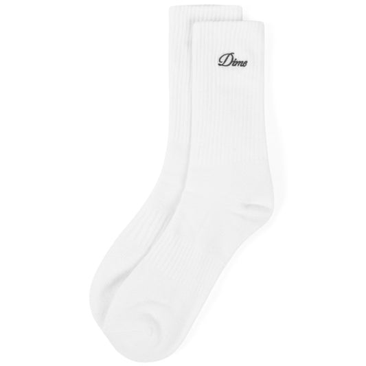 Dime Two Pack Crew Socks White