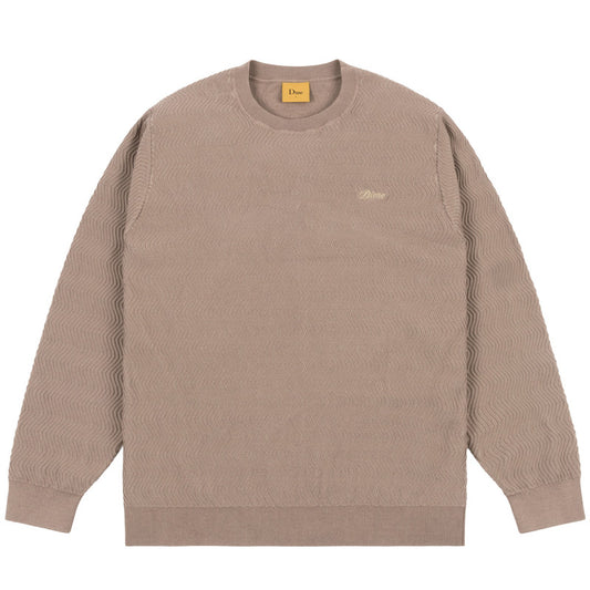 Dime Wave Cable Knit Sweater Tan