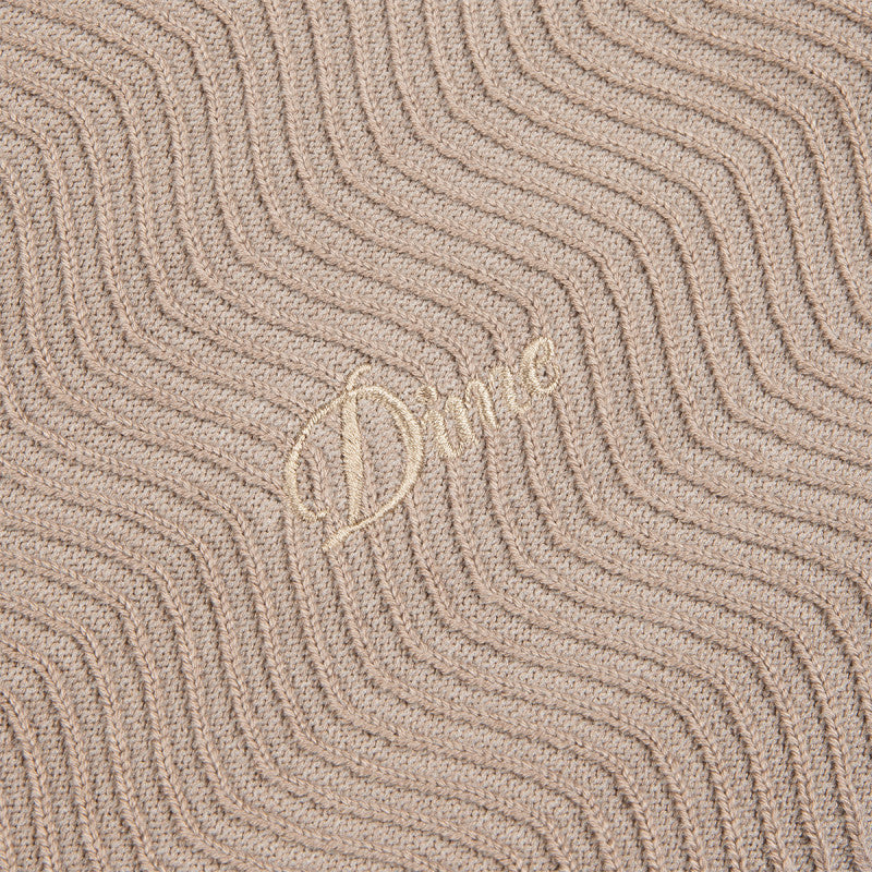 Dime Wave Cable Knit Sweater Tan